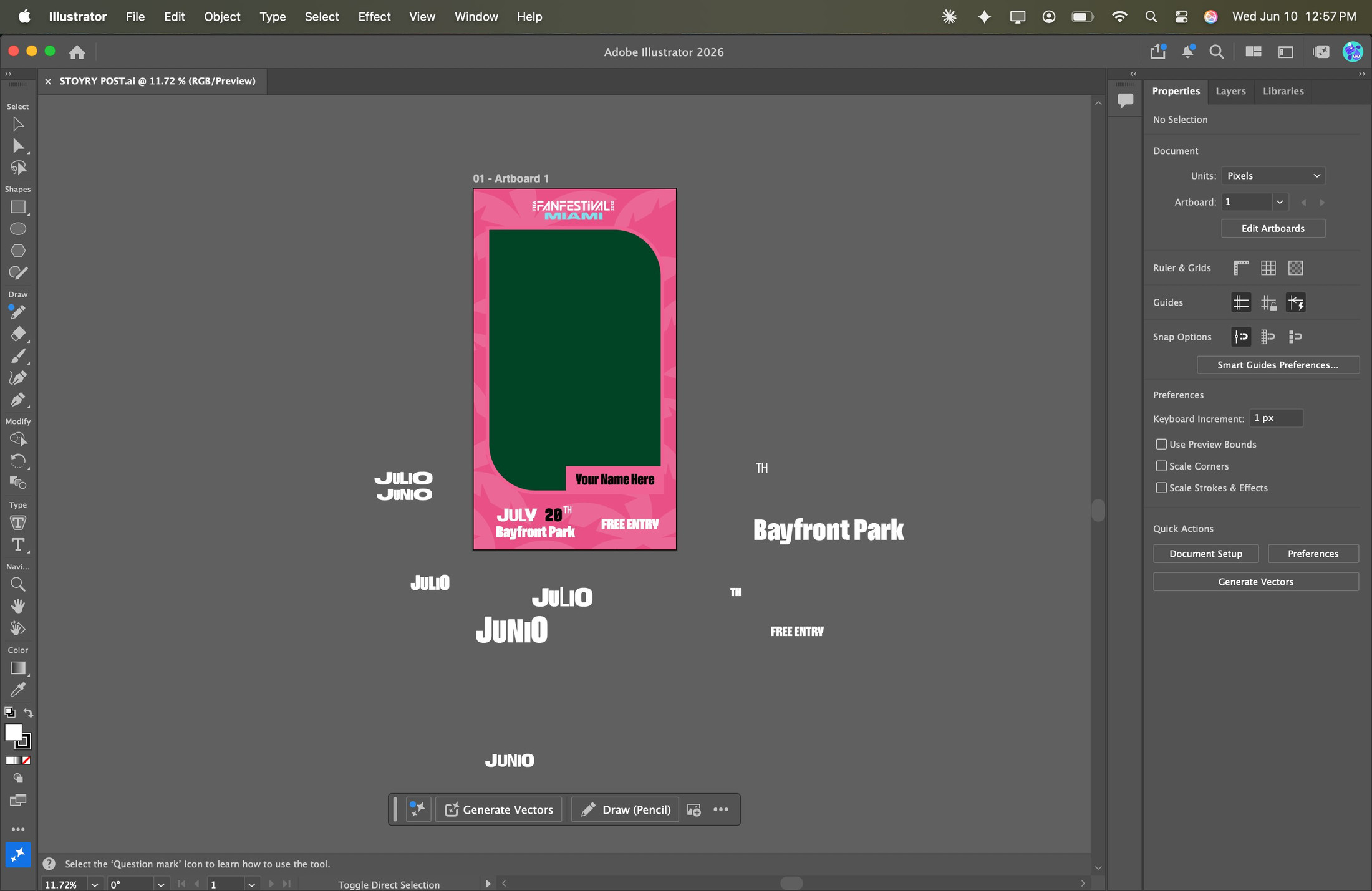 Building the FIFA story template in Adobe Illustrator